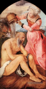 Job et sa femme Nothern Renaissance Albrecht Dürer Peinture à l'huile